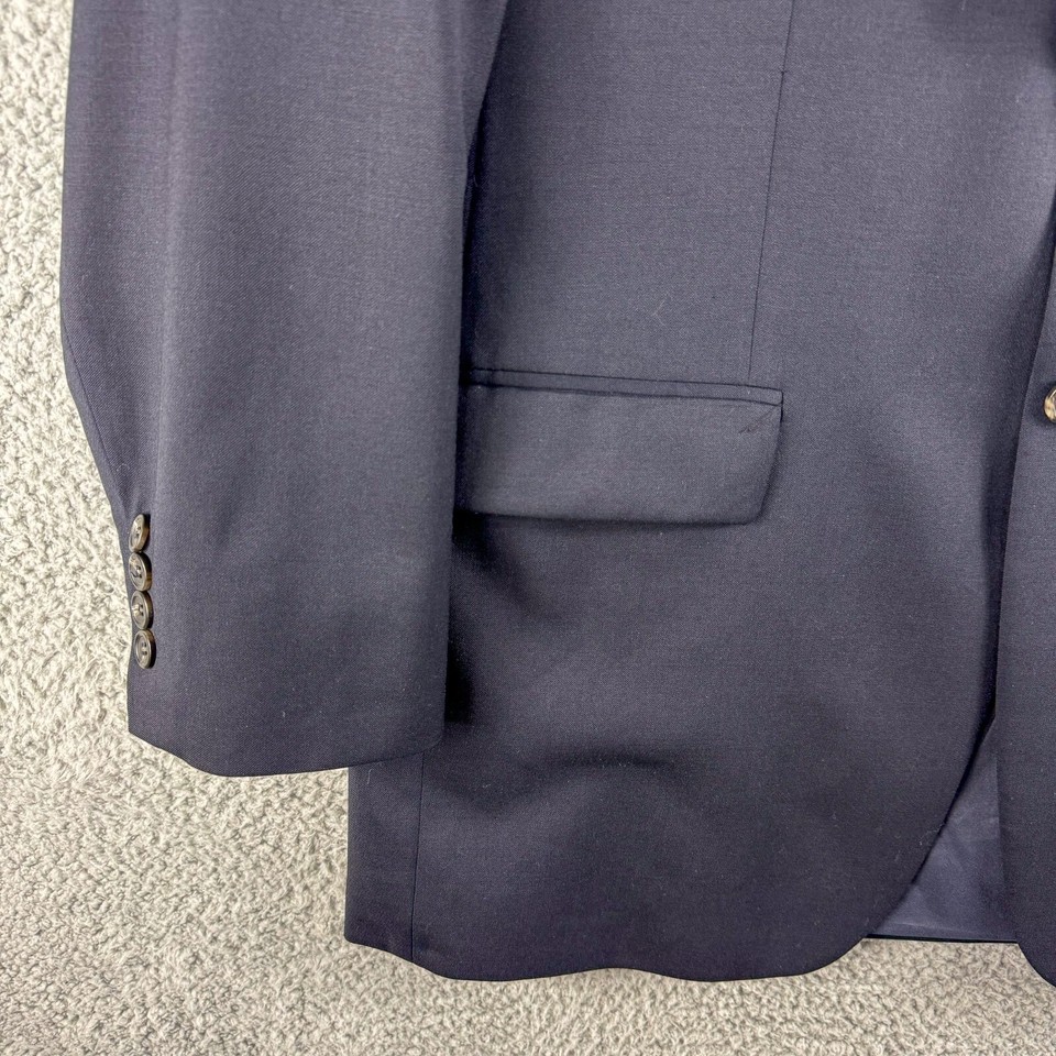 Lauren Ralph Lauren Blazer Mens 40R Blue Wool Sport Coat Jacket