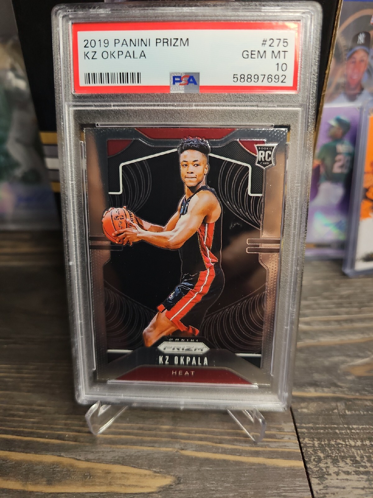 2019-20 PANINI PRIZM #275 KZ OKPALA RC MIAMI HEAT KINGS ROOKIE PSA 10 GEM MINT