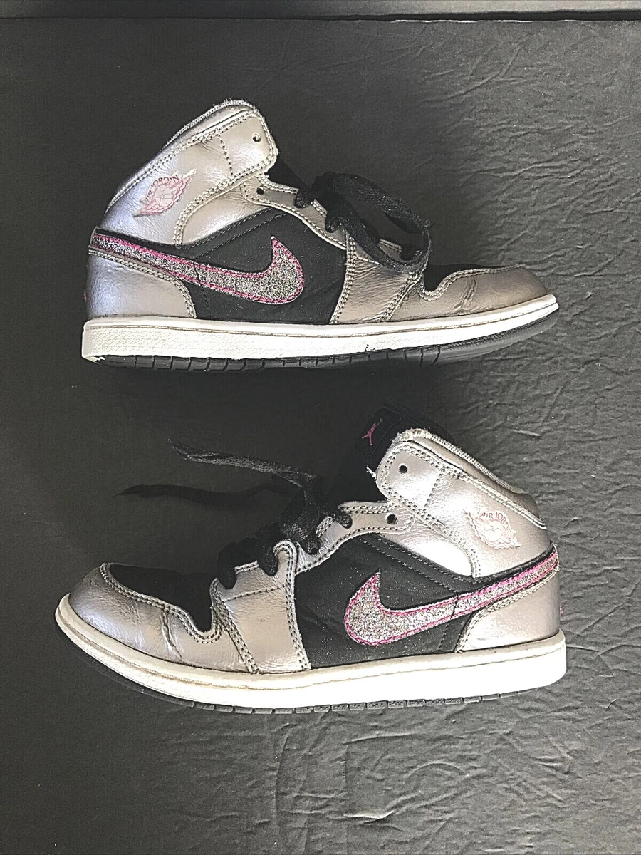 Pink and silver hot sale jordans