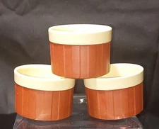 Set Of 3 Vintage Cinnamon Pattern Hornsea Pottery Oven to Tableware Bowl