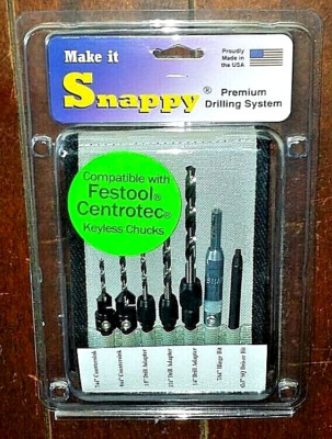 Make It Snappy Premium Drilling System: Countersink/Adapter/Hinge Bit/Driver Bit