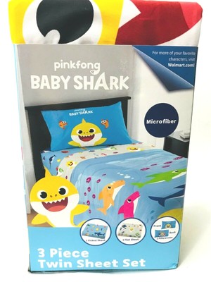 baby shark twin sheet set