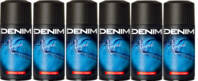 Denim Original Shaving Foam/ Rasierschaum 6 x 300ml