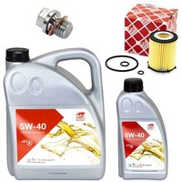 MotoröL Filter Set Febi SAE 5W-40 6 Liter + Schraube FüR Mercedes E-Klasse A207