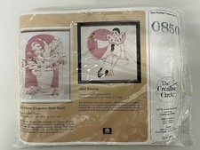 The Creative Circle 0850 Floral Elegance With Shell Stitchery Craft Kit 12 x16