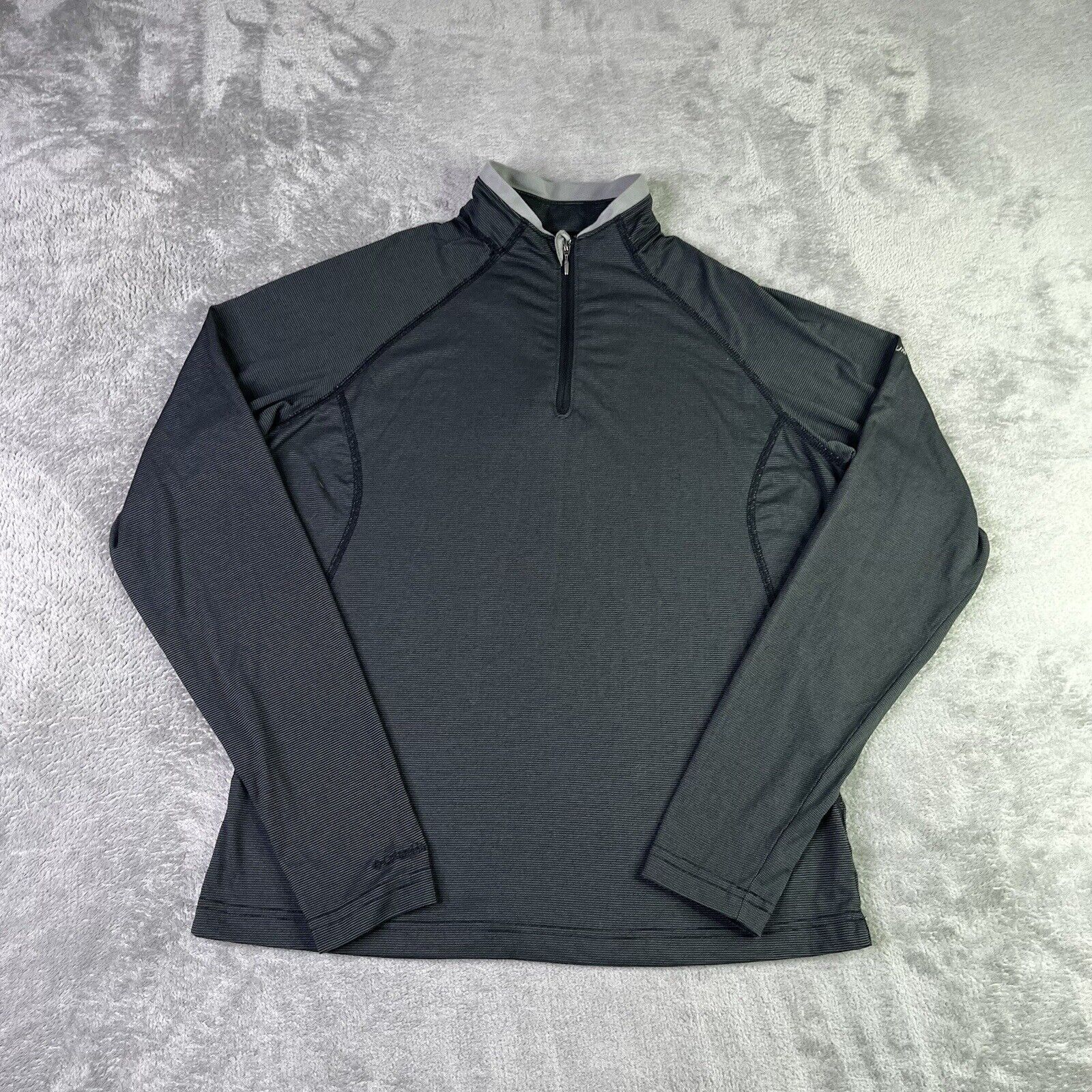 Columbia Titanium Jacket Womens Medium 1/4 Zip Dark Grey Pullover Sweatshirt