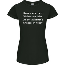 Alzheimers Cheese on Toast Funny Slogan Womens Petite Cut T-Shirt