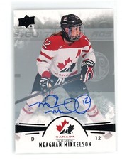 2016-17 Upper Deck Team Canada Women Meaghan Mikkelson Autograph Auto Black #16