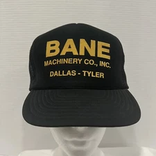 Bane Machinery Co Inc SnapBack Mesh Trucker Hat Dallas Tyler Texas Vintage Logo