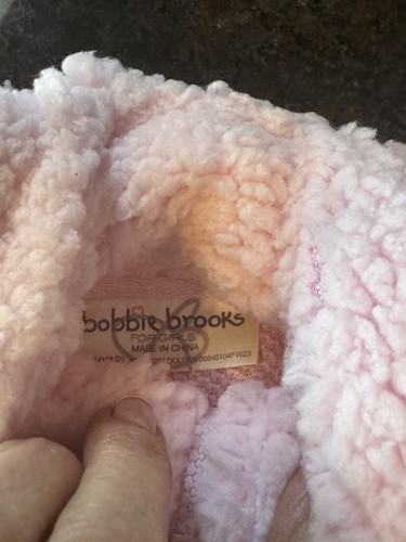 Bobbie brooks Sherpa 1/4 Zip Pullover Jacket Sweatshirt Fuzzy Cozy Girls Size L - Picture 4 of 5