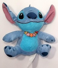 Disney Lilo  Stitch 7" Stitch Plush with Hawaiian Lei Necklace Stuffed Animal