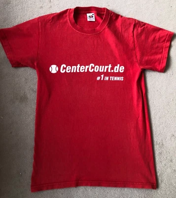 rotes T ennisT-Shirt  Gr. S /ca 164.  "Center Court.  # 1 in TENNIS" - Bild 1 von 4