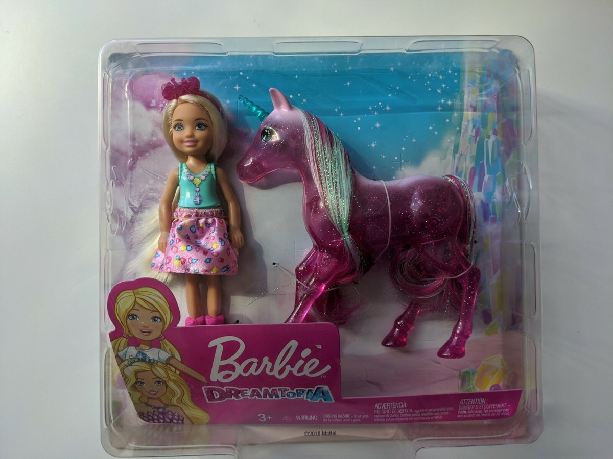 Barbie Dreamtopia Chelsea Doll and Unicorn 887961611519