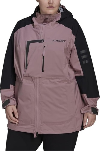 Adidas TERREX Womens Xploric RAIN.RDY Hiking Jacket (Plus Size) - Pink / 1X - Picture 4 of 7