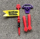 TMNT 1989 Footski Part Lot Leech Patrol Flag Torpedos Launcher Accessories Vtg