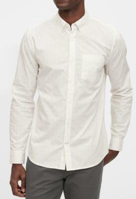 off white mens slim fit dress shirt Tailored Slim Fit Casual Shirt for Men main image 1