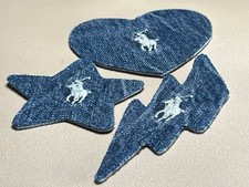 Polo Ralph Lauren Denim Custom embroidered sew on patch shapes