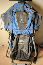 Deuter Kid Comfort II Baby Toddler Carrier Backpack Blue Hiking Walking 