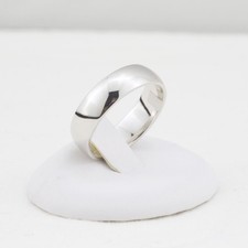 6mm Sterling Silver 925, Solid, Domed, Shiny, Classic, Simple Plain Wedding Band