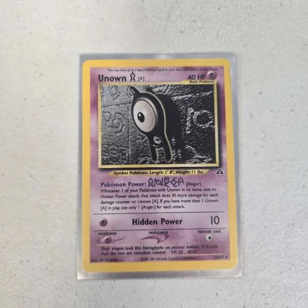 Unown [A] 14/75 Neo Discovery Rare NM Pokemon TCG