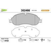 Valeo 302466 Bremsbelagsatz FüR Ford Transit V363 V362 Tourneo V362 FAD FBD FCD