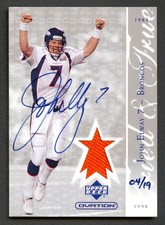 JOHN ELWAY 2004 ULTIMATE OVATION TRIED & TRUE BUYBACK JERSEY AUTO /19 WITH CERT