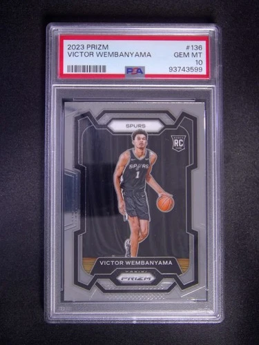 2023-24 Panini Prizm Victor Wembanyama #136 RC Rookie GEM MINT PSA 10 #B