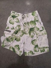 Abercrombie  Fitch Board Shorts Mens Med Cargo Pocket Surf Swim Trunks Floral