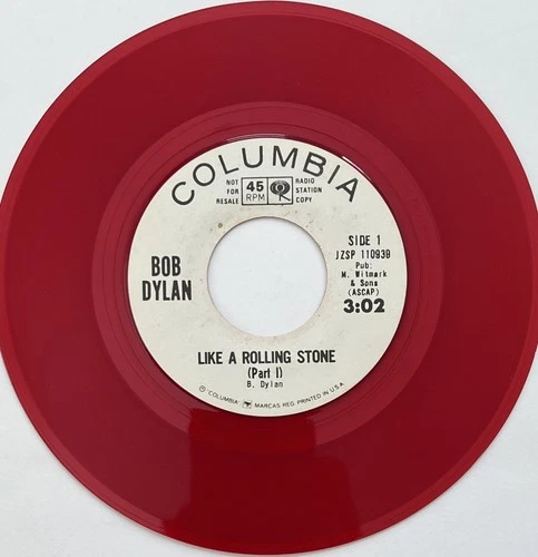 BOB DYLAN "Like A Rolling Stone" 45 Columbia PROMO Red Wax VG++ HEAR