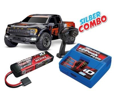 Traxxas Ford Raptor-R 4x4 4s VXL Ultimate Edition FOX 1 Silber Combo TRX10117...
