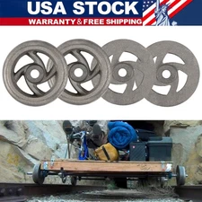 4 Pack Mining Ore Car Small Track Mine Cart Wheel Cast Iron 7 1/4 Dia Fit for LG