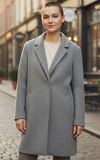 Zara Coat/Ladies Grey Boyfriend Coat Zara - Medium - 0941