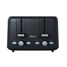 Oster 4-Slice Toaster With Extra-Wide Slots Black: Bagel & Bread Toaster