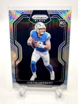 2020 Panini Prizm Black Silver Justin Herbert rookie SP #PB-3