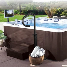 MERXENG Hot Tub Handrail 360 Rotatable Spa Side 56" Height 600LBS Step