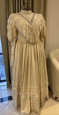 Vintage Victorian Style Lace Wedding Dress Ivory Cottagecore Deons Brisbane 70s
