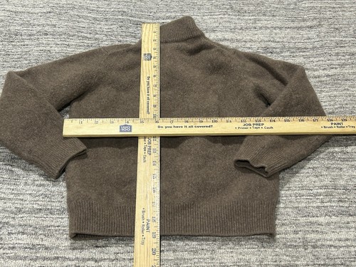 Ledbury Sweatshirt Youth Boys Small Brown 100% Superfine Wool Made In Italy - Picture 9 of 11