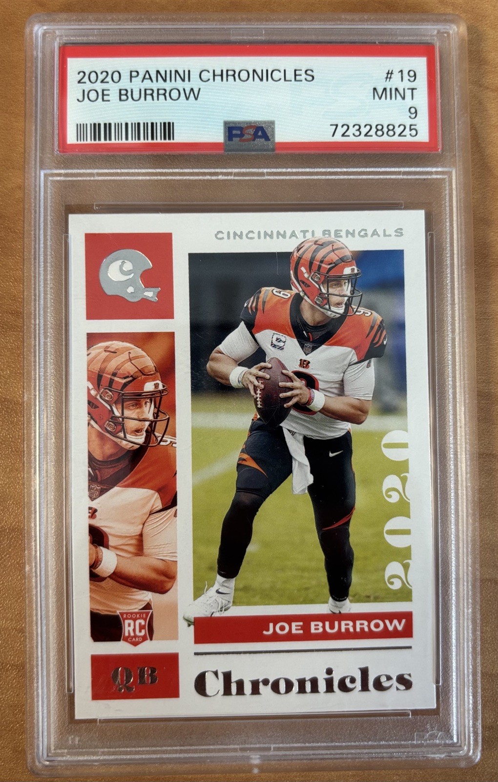 Joe Burrow Rookie Card 2020 Panini Chronicles #19 PSA 9 Cincinnati Bengals