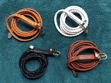 Set Of 4 Jasgood Skinny  Leather Braided Weave Belts 43.3 in Women’s 