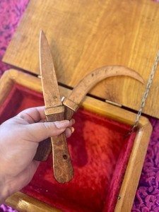 Athame and Boline Bronze Wood Rare Strega Witch Family Heirloom Super Magical