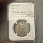 1917 Walking Liberty Half Dollar (AU53)