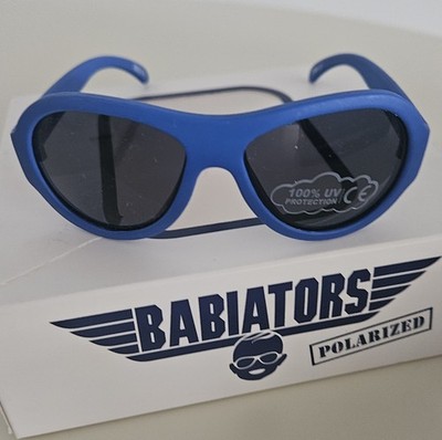 Babiators Blue Glasses and Cloud Case Age 0-3 Polarized Childrens Sunglasses NEW