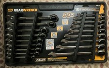 Gearwrench 18pc 90t Ratcheting Combination Wrench Set Alloy Steel Chrome