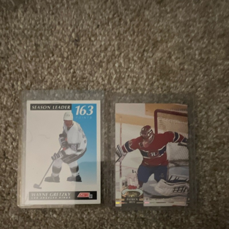 Score Topps Vintage 1991 NHL Hockey Card Lot Gretzky Kings Roy Canadiens 406 252