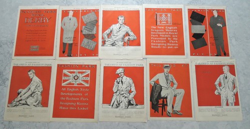 Lot of 10 Vintage 1920's FASHION PARK ROCHESTER NY Magazine Ads