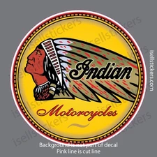 BM-12069 Indian Motorcycle Chief Dark Horse Bumper Sticker Window Decal LF