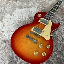 Factory Custom LP Cherry Red Burst Electric Guitar Chrome Parts