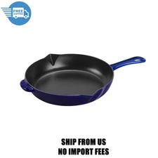 Staub Cast Iron10-inch, Fry Pan, Dark Blue