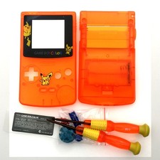 Clear Orange Pikaqiu Limited Housing Shell Case cover For Game Boy Color GBC