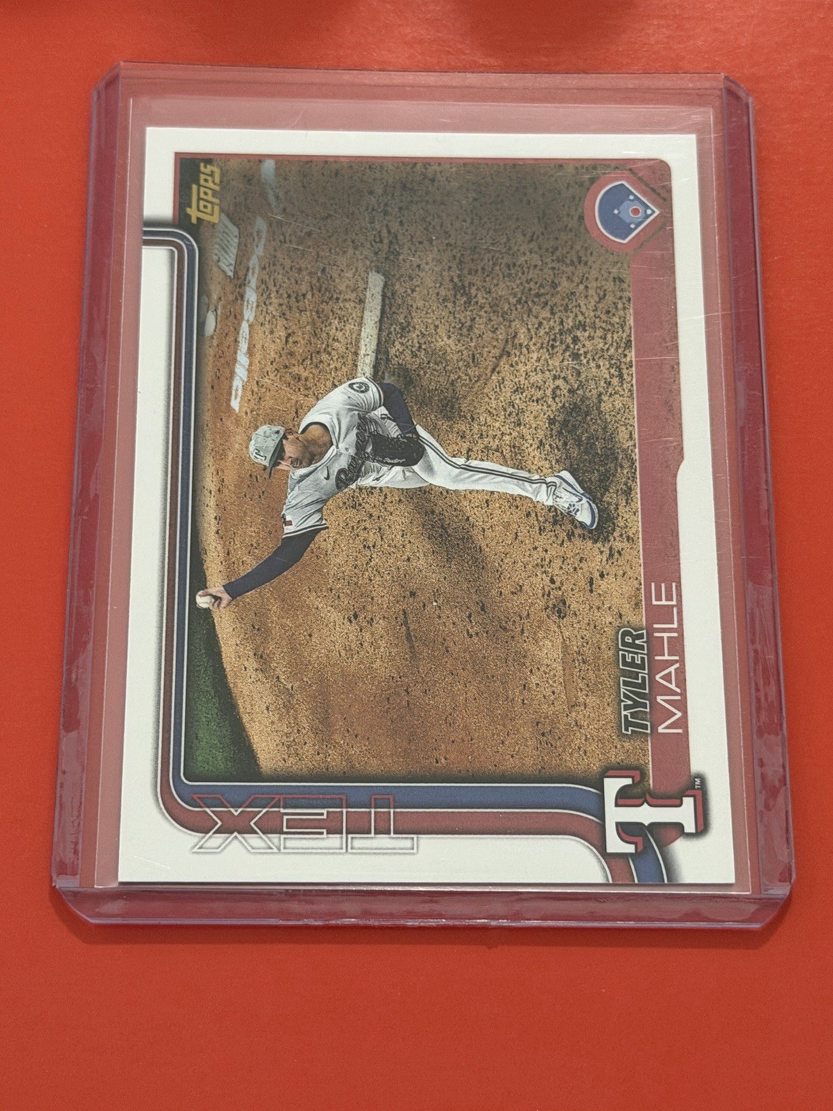 2025 Topps Update Tyler Mahle Golden Mirror Image Variation #US152 Rangers